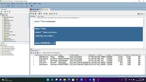 limit rows in oracle
